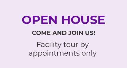 Open House Facility tour by appointment only